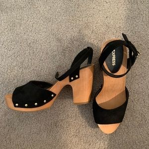 Express Black Platform Heel